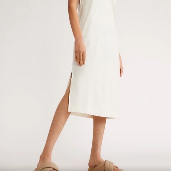 & NEW The Organic Cotton Weekend Tank Dress Bone Small - Picture 2 of 6
